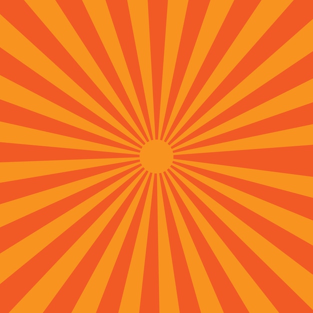 Vector sunburst orange sunburst