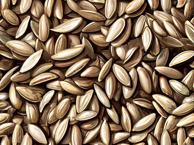 Vector vector sunflower seeds on white background isolated