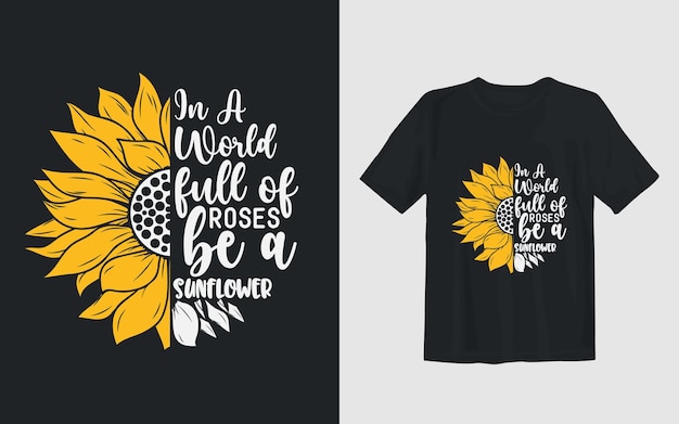 Vector vector sunflower tshirt design