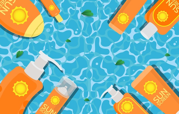 vector for sunscreen advertisingSummer protection cream