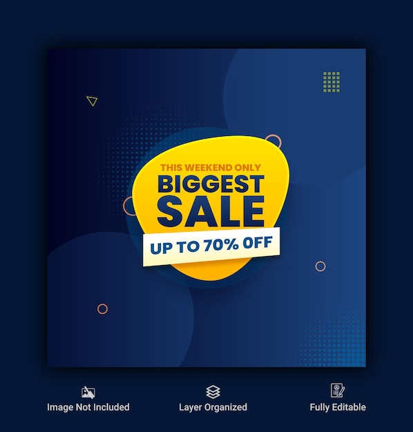 vector super big sale special discount social media banner and instagram post template design