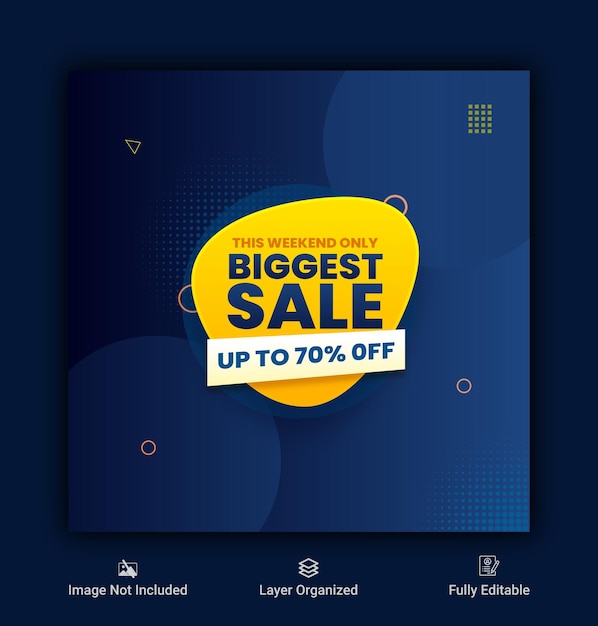 Vector super big sale special discount social media banner and instagram post template design