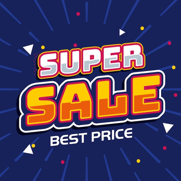 vector super sale banner bewerkbare tekst