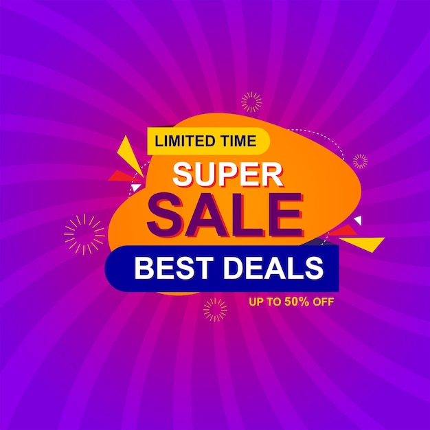 Vector super sale banner design