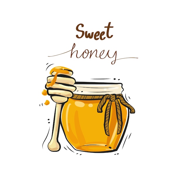 Vector vector of sweet honey.