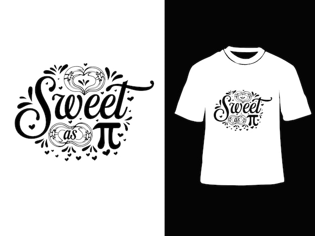 Vettore vector sweet pi svg t-shirt design