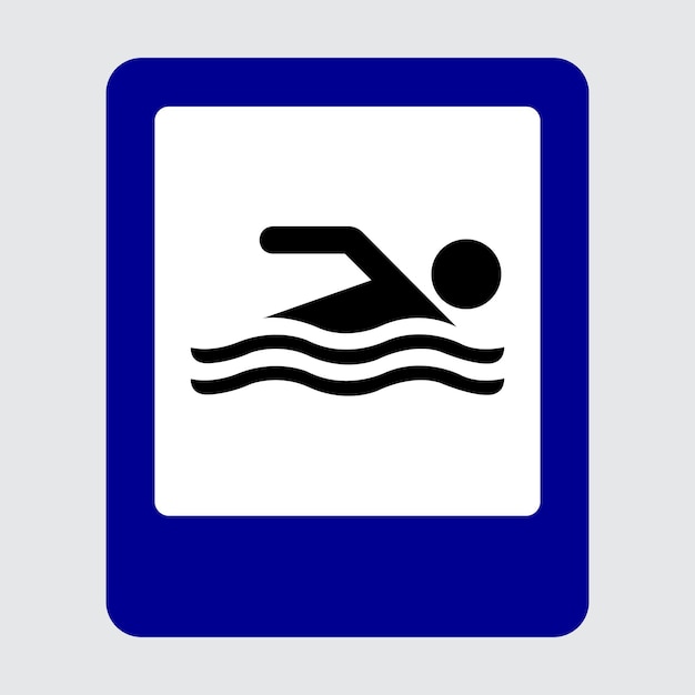 vector swimming pool sign