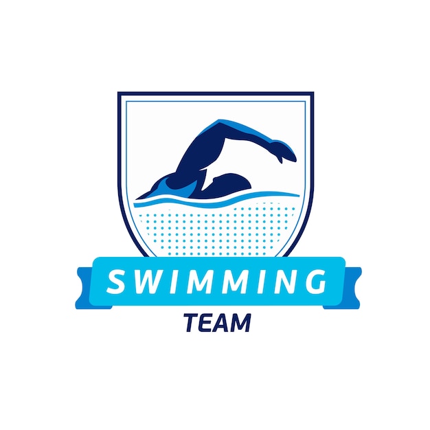 Logo della squadra di nuoto vettoriale