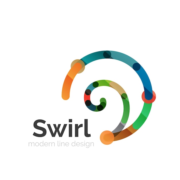 Vector swirl circle logo