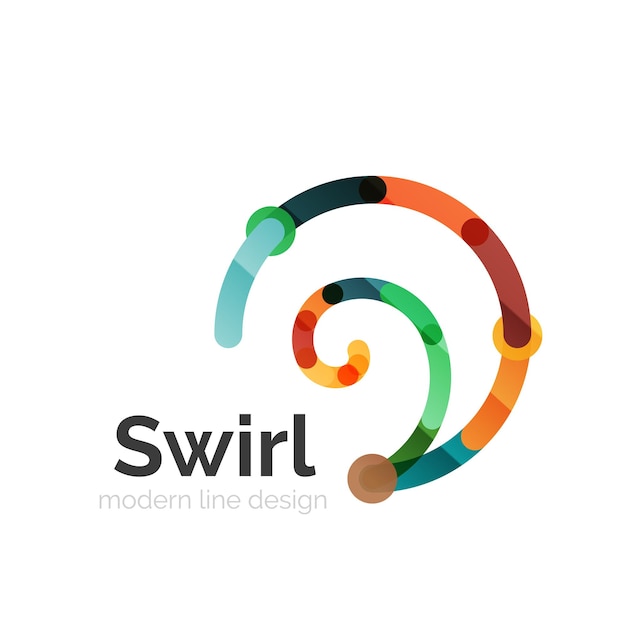 Vector swirl circle logo