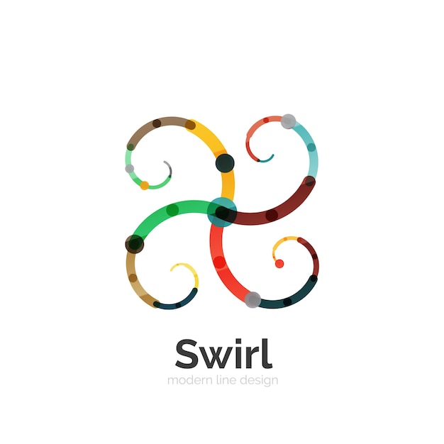 Vector swirl circle logo