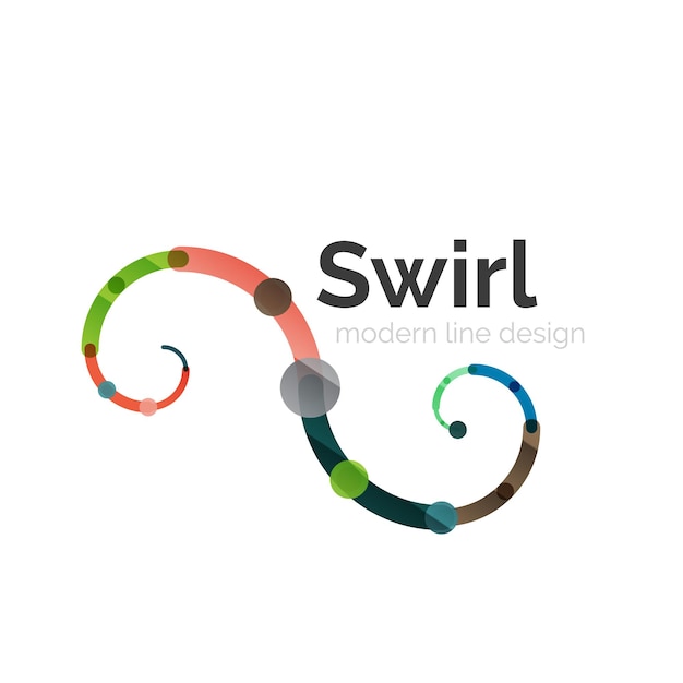 Vector swirl circle logo