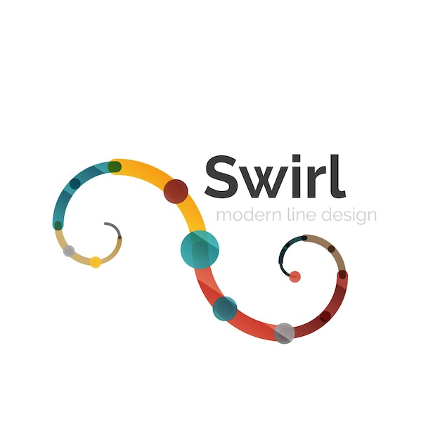 Vector swirl circle logo