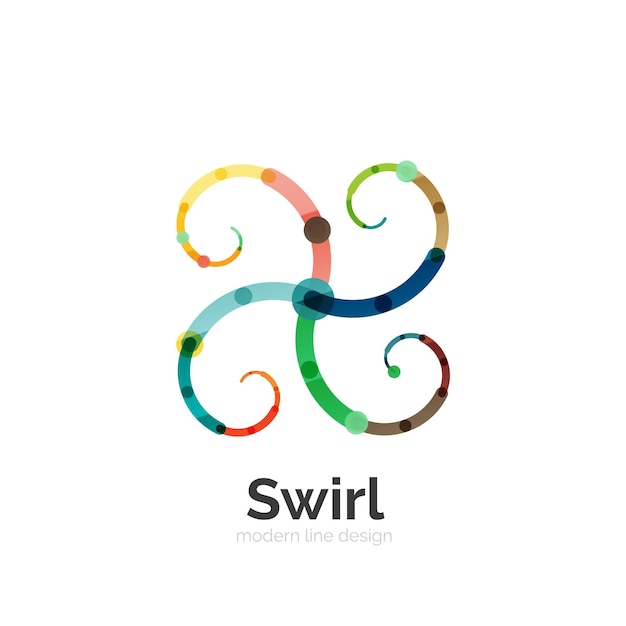 Vector swirl circle logo