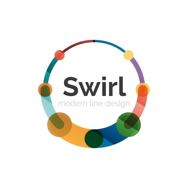 Vector swirl circle logo