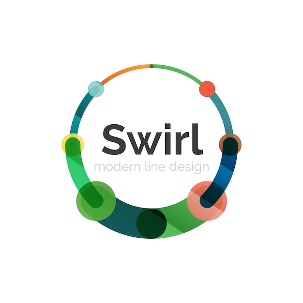 Vector swirl circle logo