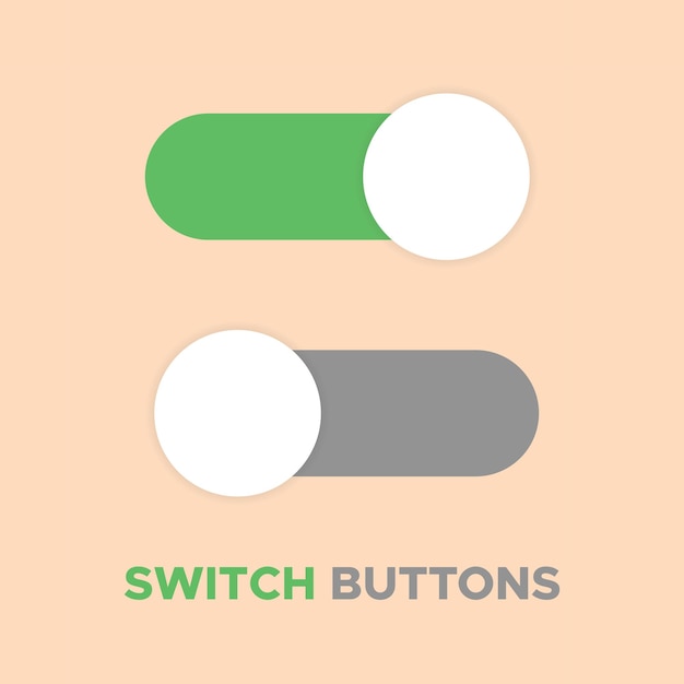 Vector of Switch Buttons Perfect for additional design content element etc