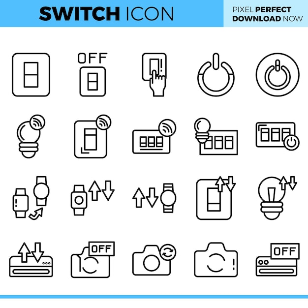 Vector vector switch icon set