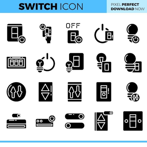 벡터 벡터 스위치 아이콘 세트