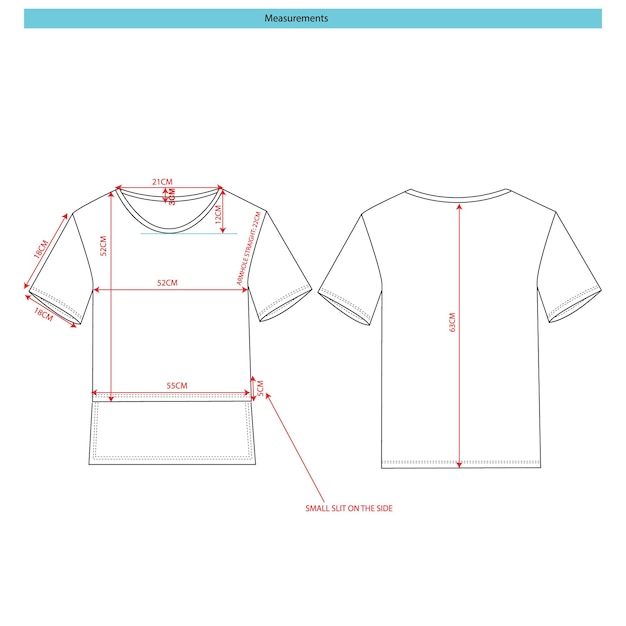 Schema vettoriale a manica lunga per t-shirt