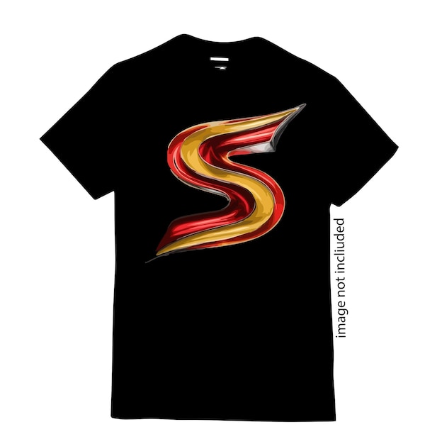 Vector vector t shirt with the letter s on