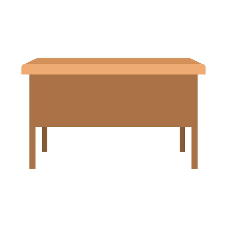 Vector vector tables furniture of wood interior wooden desks
