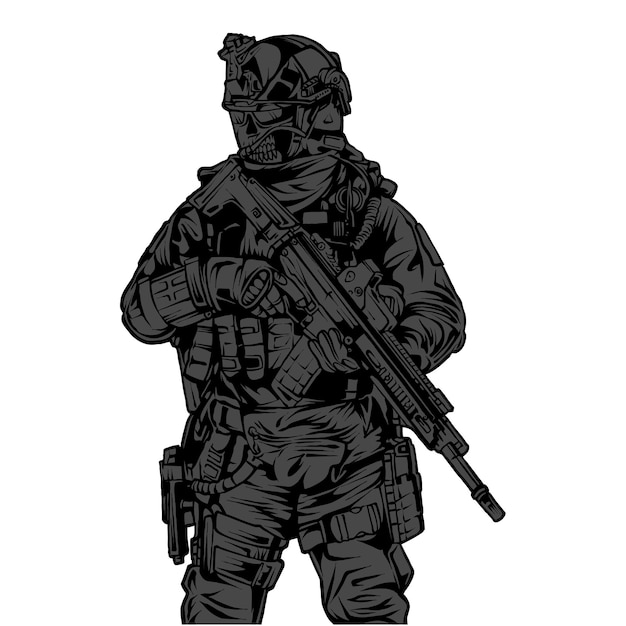 vector tactical soldier army illustration art