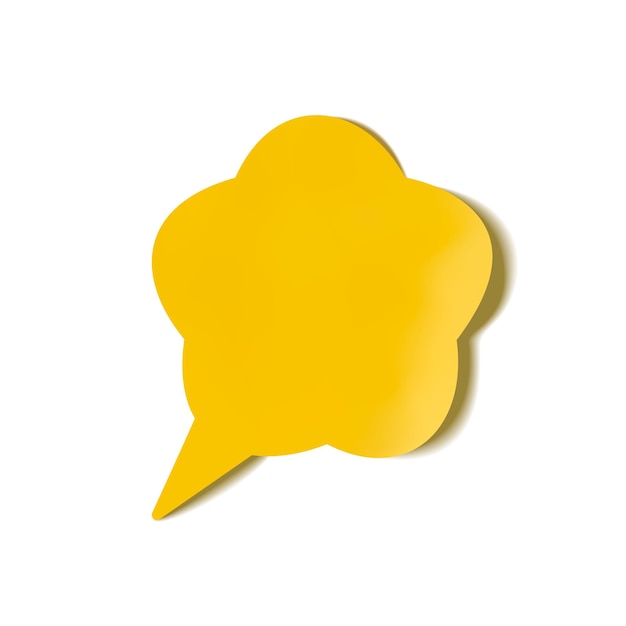 vector talk bubble cloud 3d paper design element colorful yellow speech bubble template