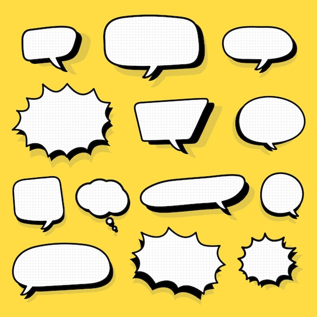 Vector vector of talking or thinking bubbles and chatting box or message dialogue symbol