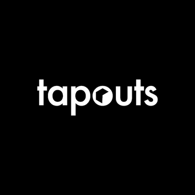 Vector tapouts minimal text logo design