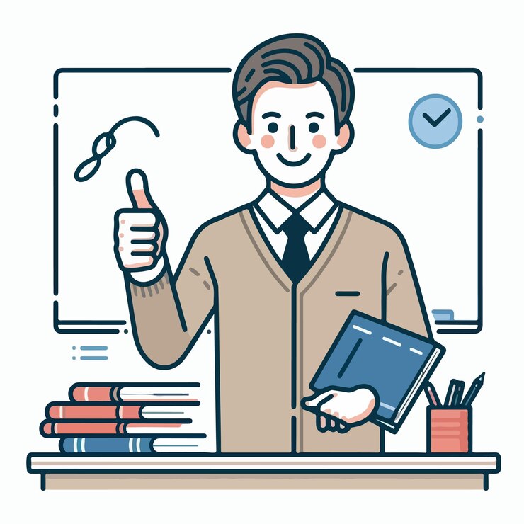 Vector 先生が親指を上げているベクトル