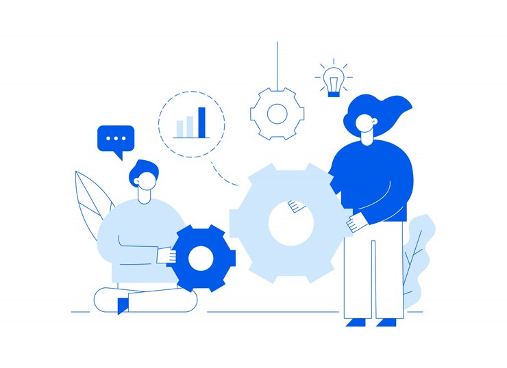 Vector vector teamwork and business strategy web page 