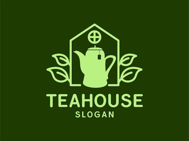 Vector vector teapot tea bag tea house vector logo design