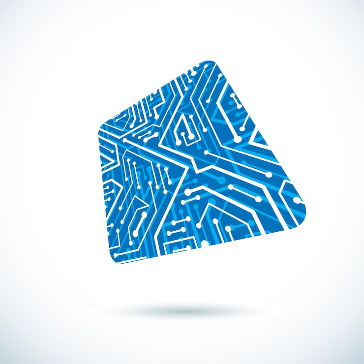 Vector 矢量技術 cpu 設計與方形微處理器方案. 電腦電路板,數碼元素.