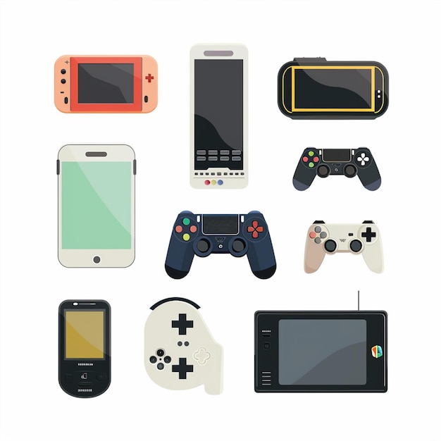 ベクトル イラスト デバイス デジタル デバイス モダン デザイン モバイル アイコン フラット