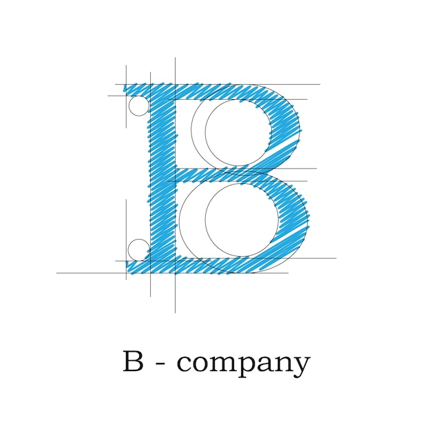 Vector teken ontwerp letter B