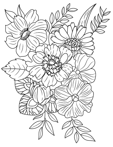 vector tekening bloemen