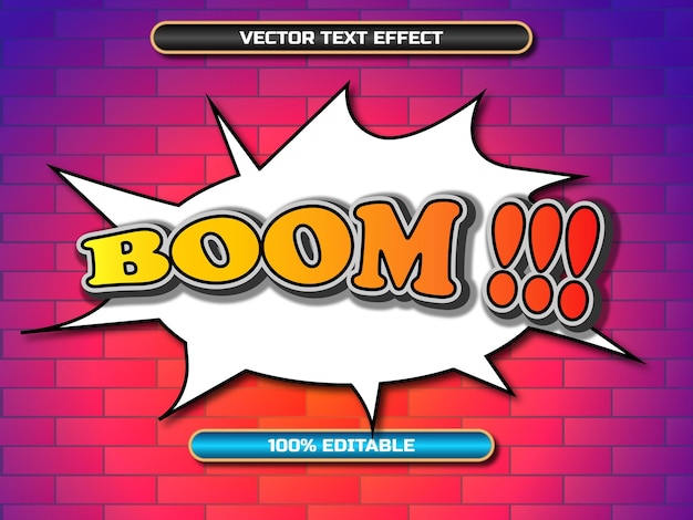 vector tekst effect boom