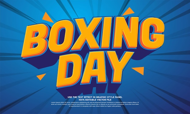 Vector tekst effect boxing day sale