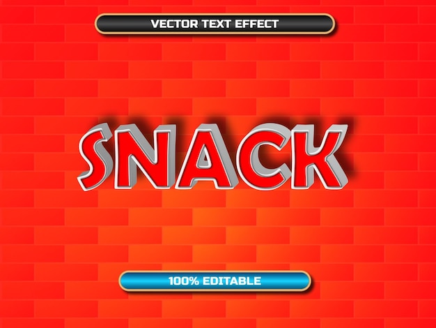 vector tekst effect snack