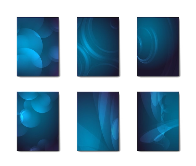 Vector template for brochure design. a set of six backgrounds