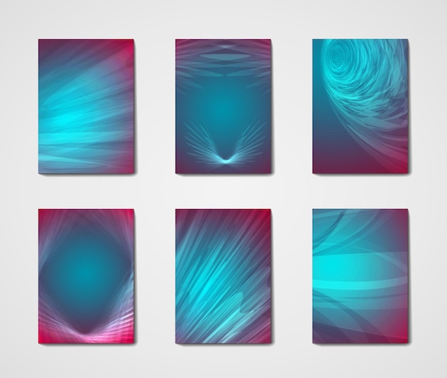 Vector template for brochure design. a set of six backgrounds
