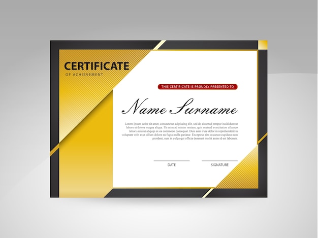 Vector Template Certificate