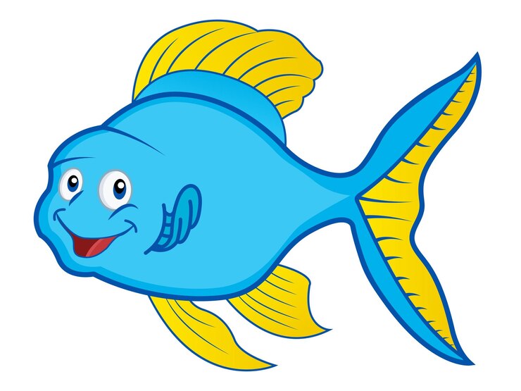 वेक्टर a vector template of colorful fish illustration