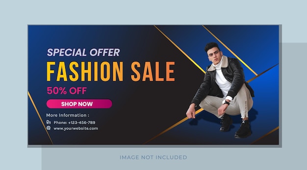 Vector template fashion sale blue modern best for banner and cover