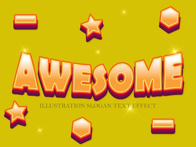 vector template illustration awesome slogan text lettering icon logo design typography