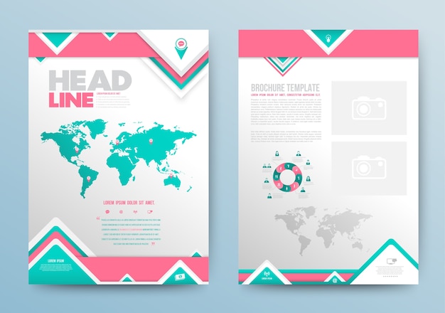 Vector template layout for brochure