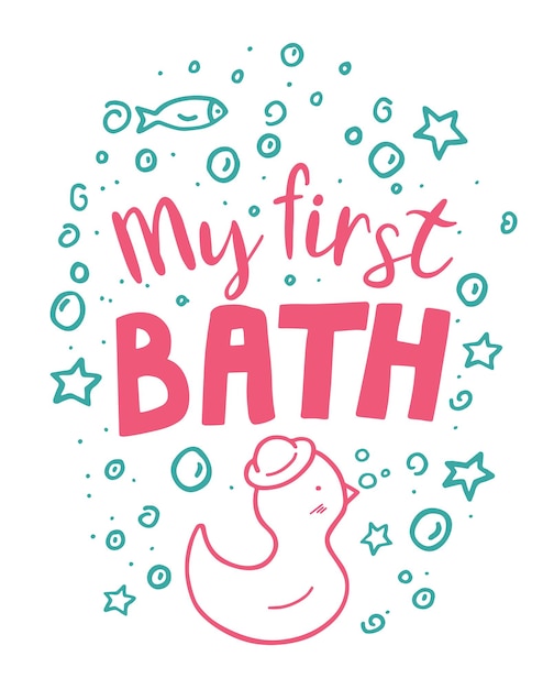 Vector template my first bath