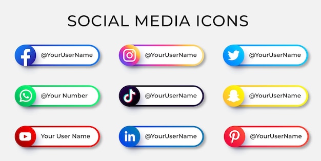 Vector a vector template of social media icon set