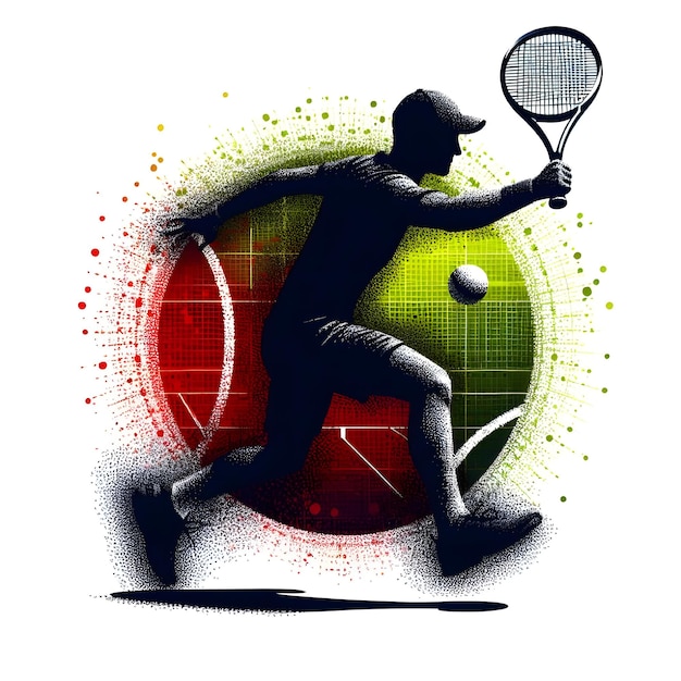 Vector tennis player